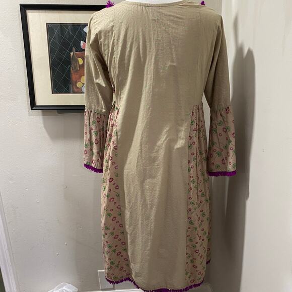 The Fads Dress EU Size 38 = US 6 = US Small Embroidered Dress with Tassels - Picture 8 of 9